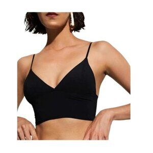NEW Strappy Low Back Bra Deep V Bralette Convertible Straps Women 36 L